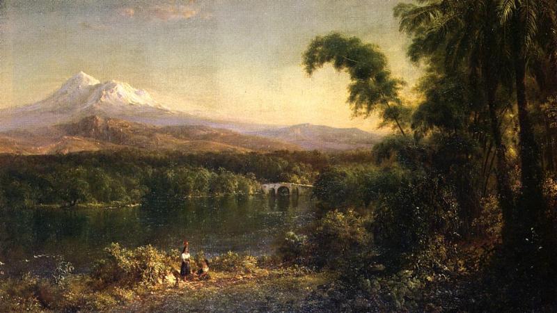 Frederic Edwin Church Figures in an Ecuadorian Landscape France oil painting art